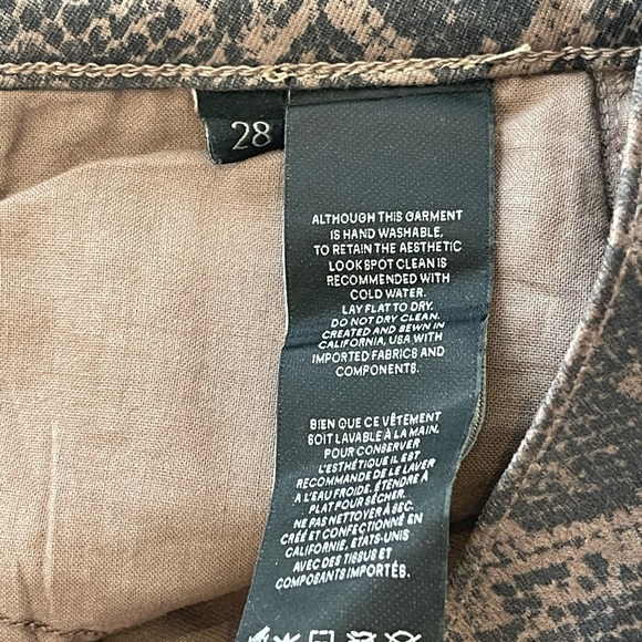 J brand Python High Rise Lillie Jeans size 28 - Picture 5 of 5